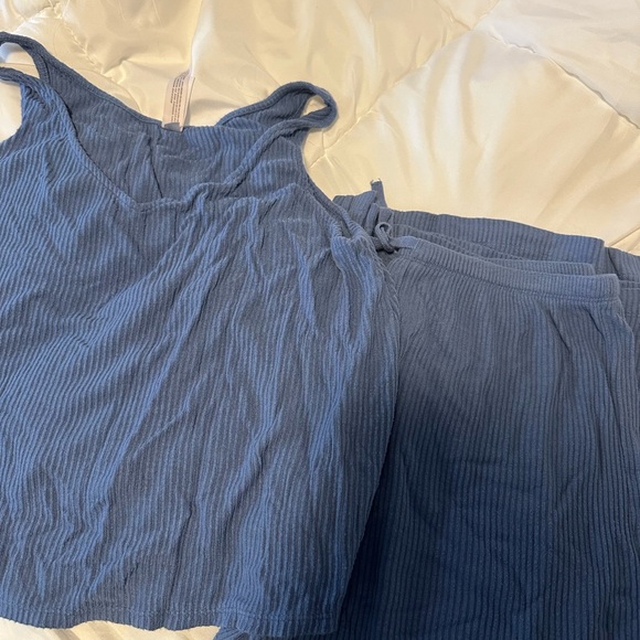 Auden Blue Ribbed Pajama Set - Picture 7 of 7